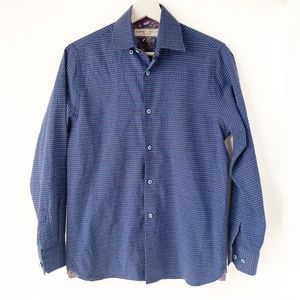 Dress Shirt Luchiano Visconti Long Sleeve High Quality Blue Boy's Size 16